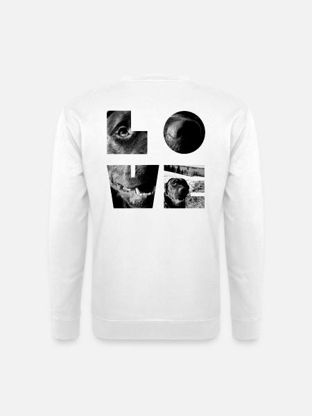 Black and White Dog Mosaic - Unisex Sweatshirt - white