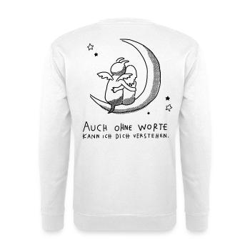 Tabaluga Fliegend Umrisse - Unisex Pullover - Weiß - Hinten