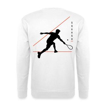 Squash silhouette with neon lines - Unisex Sweatshirt - white - Back