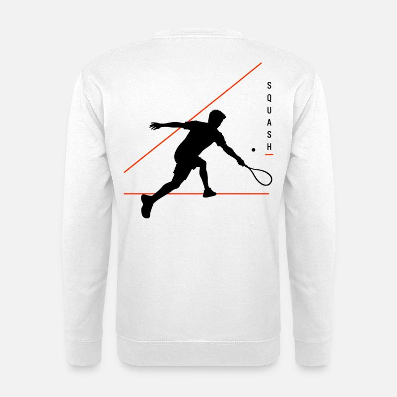 Squash silhouette with neon lines - Unisex Sweatshirt - white