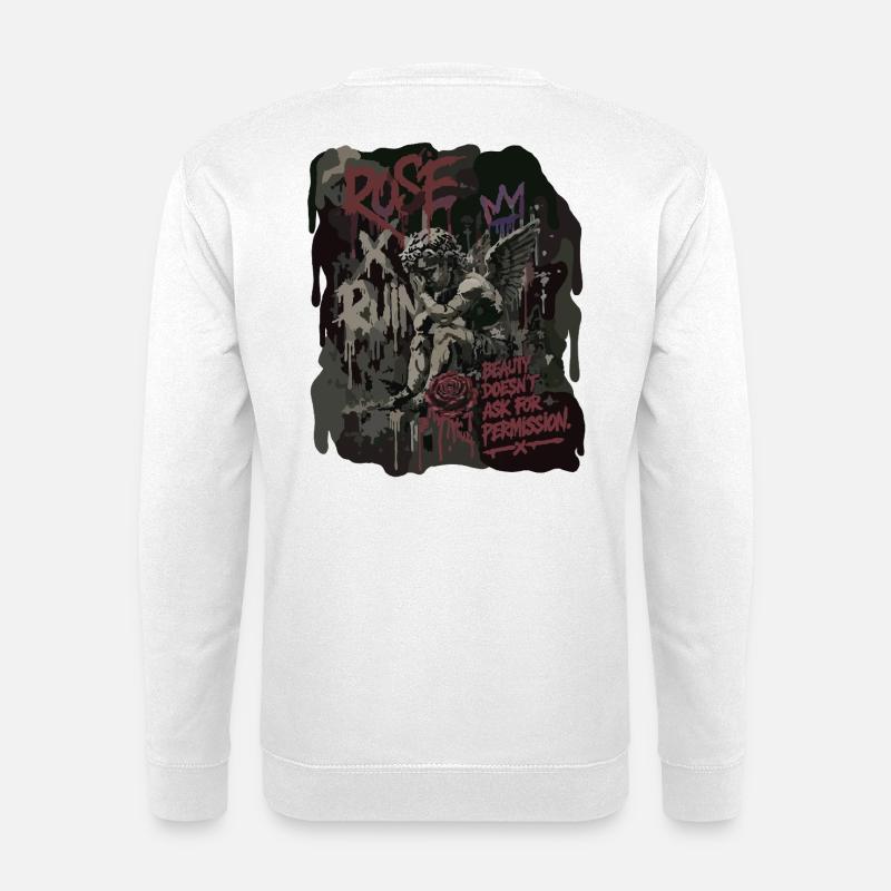 Rose x Ruin - Broken Saint - Unisex Pullover - Weiß