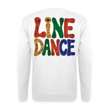 Line Dance Vibes - Unisex Sweatshirt - white - Back