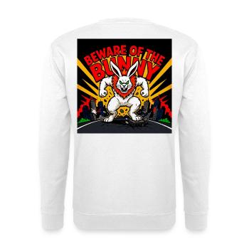 Beware of Bunny – Angry Bunny - Unisex Sweatshirt - white - Back