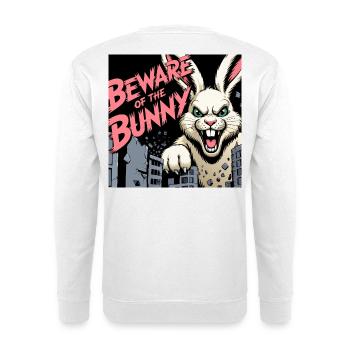 Beware of the Bunny - Unisex Pullover - Weiß - Hinten