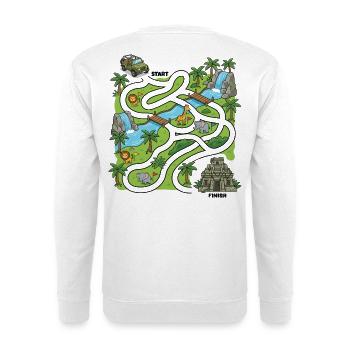 Labyrinthe de safari dans la jungle - Sweat-shirt Unisexe - blanc - Dos