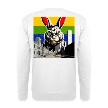 Monster Bunny Rage - Unisex Sweatshirt - white - Back