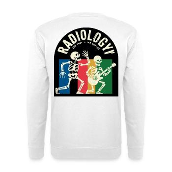Motif radiologique des squelettes aux rayons X - Sweat-shirt Unisexe - blanc - Dos
