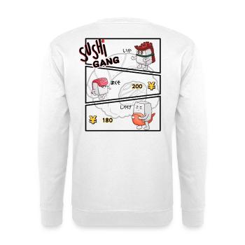 Sushi Gang Comicfiguren - Unisex Pullover - Weiß - Hinten