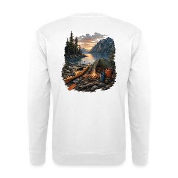 Kajak-Camp am Bergsee - Unisex Pullover - Weiß - Hinten