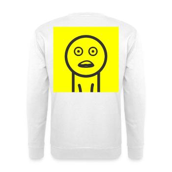 Überraschtes Gesicht - Unisex Pullover - Weiß - Hinten