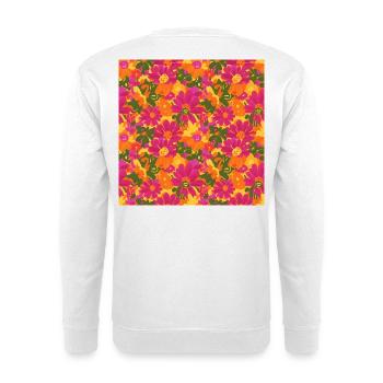 Motif d’ambiance flower power des années 60 - Sweat-shirt Unisexe - blanc - Dos