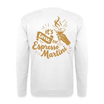 Conception d’un Martini espresso avec détails de lettrage manuel - Sweat-shirt Unisexe - blanc - Dos