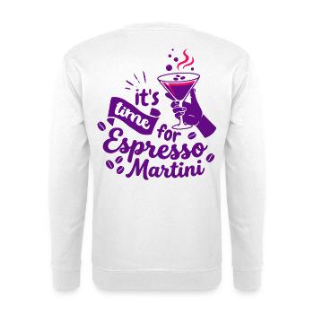 C’est l’heure du martini espresso - Sweat-shirt Unisexe - blanc - Dos