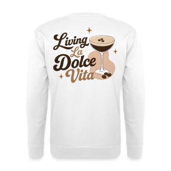 Dolce Vita Retro Espresso Martini - Unisex Pullover - Weiß - Hinten