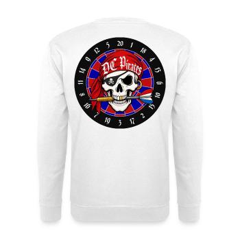 Crâne Pirate sur Dartboard - Sweat-shirt Unisexe - blanc - Dos