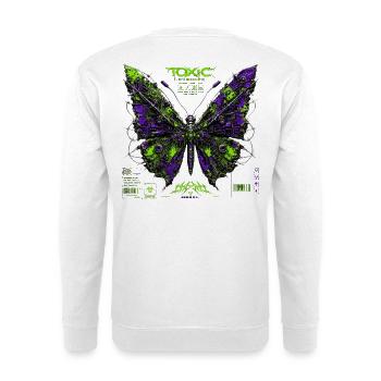 Cyberpunk Butterfly Toxic Insect Neon - Unisex Sweatshirt - white - Back