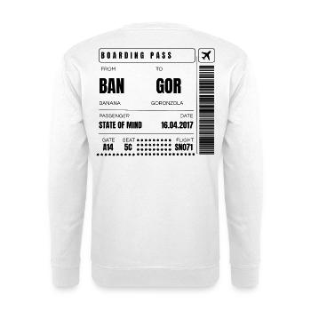 Boarding paa - Sweat-shirt Unisexe - blanc - Dos