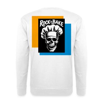 Rock and Bake Schädelkoch - Unisex Pullover - Weiß - Hinten