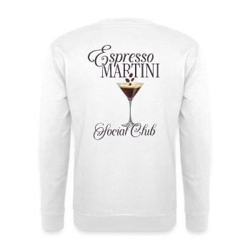 Espresso Martini Social Club - Unisex Pullover - Weiß - Hinten - Michal (187cm)