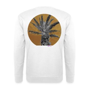 Retro-Handfläche - Unisex Pullover - Weiß - Hinten - Michal (187cm)