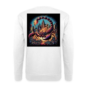 Skorpion Inferno - Unisex Pullover - Weiß - Hinten - Michal (187cm)