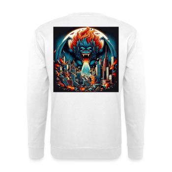 Gorilla Apokalypse - Unisex Pullover - Weiß - Hinten - Michal (187cm)