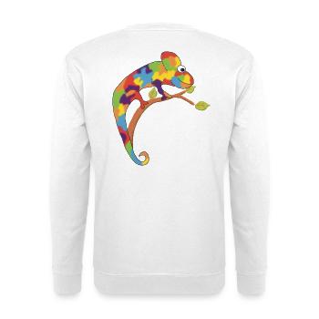Ich bin ein Chamäleon - Unisex Pullover - Weiß - Hinten - Michal (187cm)
