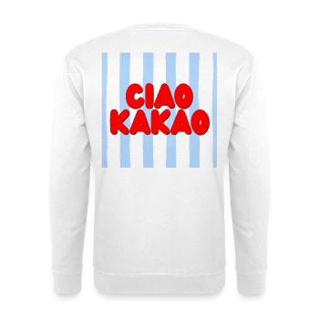 Ciao kakao - Unisex Pullover - Weiß - Hinten - Michal (187cm)