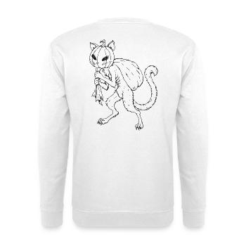 Kabo Neko – Schwarz - Unisex Pullover - Weiß - Hinten - Michal (187cm)