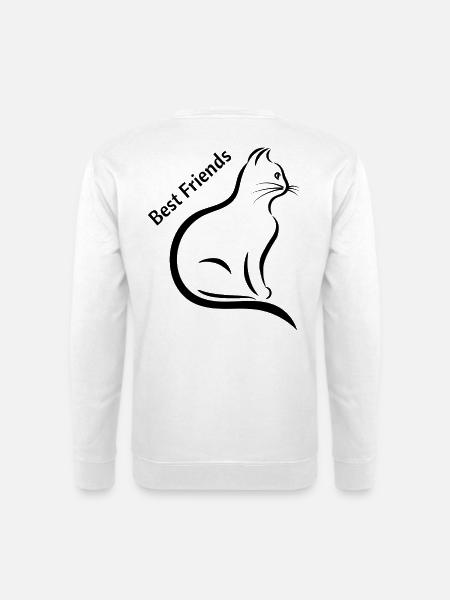 Katzen Best Friends - Unisex Pullover - Weiß