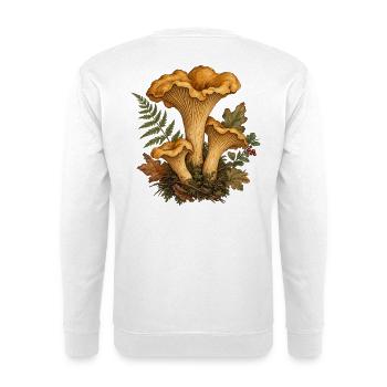 Pfifferlinge Pilzsammler Natur Wald Geschenk - Unisex Pullover - Weiß - Hinten - Michal (187cm)