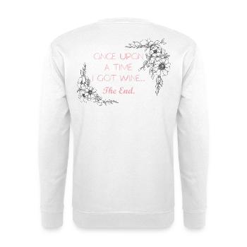 Once Upon Wine The End - Unisex Pullover - Weiß - Hinten - Michal (187cm)