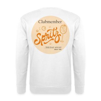 Spritz Clubmitglied Vintage - Unisex Pullover - Weiß - Hinten - Michal (187cm)