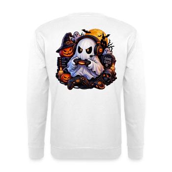 Halloween Gamer Geist: Hol dir den Style jetzt! - Unisex Pullover - Weiß - Hinten - Michal (187cm)