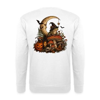Magischer Frosch im Mondlicht - Unisex Pullover - Weiß - Hinten - Michal (187cm)