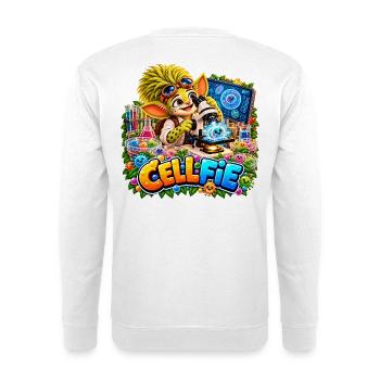 Wenuma Cellfie  - Unisex Pullover - Weiß - Hinten - Michal (187cm)