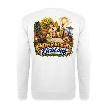 Wenuma Mir geht ein Licht auf - Unisex Pullover - Weiß - Hinten - Michal (187cm)