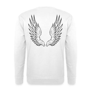 angel wings - Unisex Pullover - Weiß - Hinten