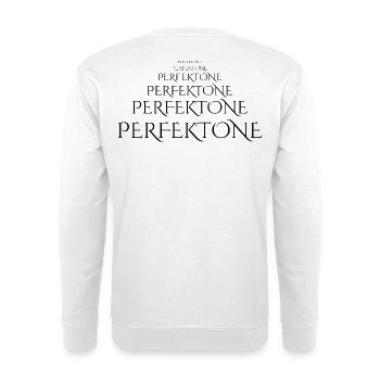 Abstrakter Farbverlauf mit Geometrie - Unisex Pullover - Weiß - Hinten