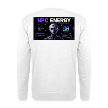 NPC ENERGY ERROR 404 - Unisex Pullover - Weiß - Hinten