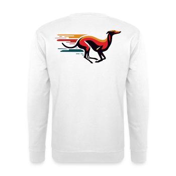 Galgo-Logo Nr12 - Unisex Pullover - Weiß - Hinten