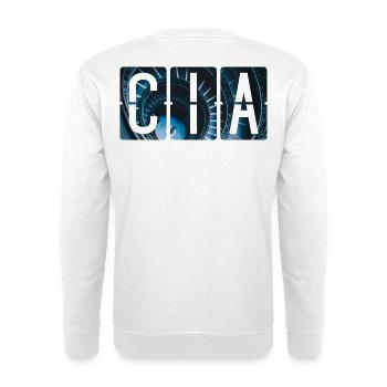 Roma CIampino Aeroporto CIA - Unisex Pullover - Weiß - Hinten - Michal (187cm)