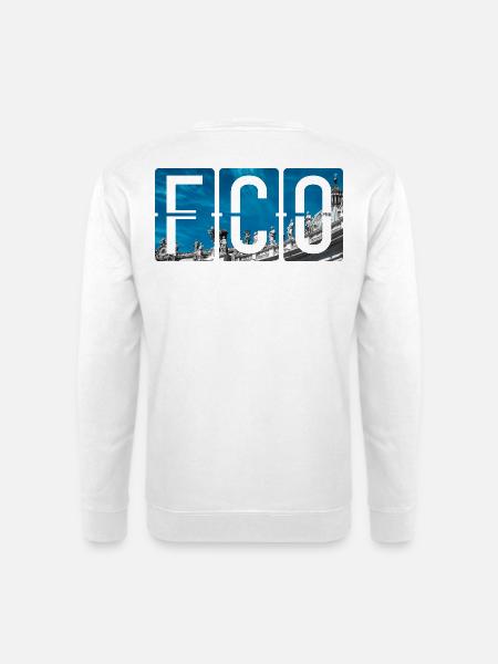Flughafen-FCO Rom Fiumicino - Unisex Pullover - Weiß