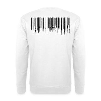 Barcode - Black - Unisex Sweatshirt - white - Back