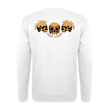 Three Skulls – Skull Trio - Unisex Sweatshirt - white - Back