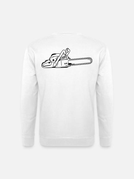 Tronçonneuse - Sweat-shirt Unisexe - blanc