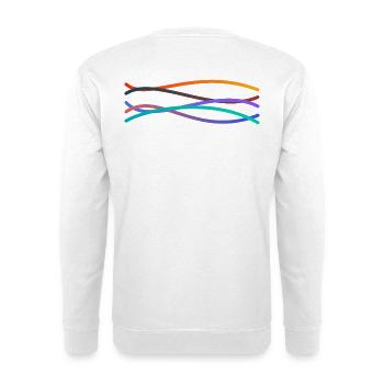 Bunte Wellengänge - Unisex Pullover - Weiß - Hinten