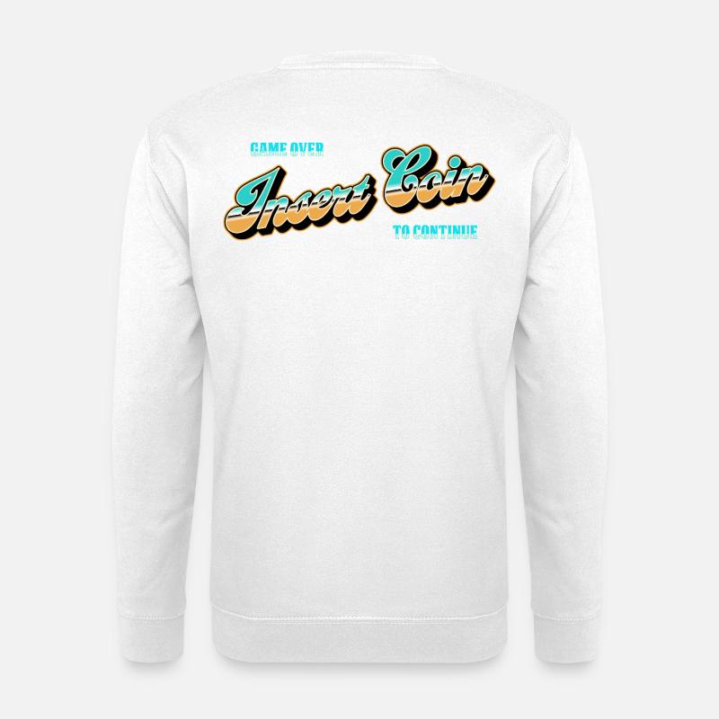 Insert Coin Arcade Nostalgie - Unisex Pullover - Weiß