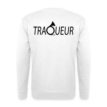 TRACKER T-Shirt anpassbar mit Ihrem Text - Unisex Pullover - Weiß - Hinten