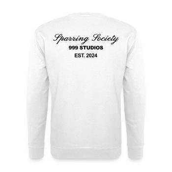 Sparring society White print - Unisex Sweatshirt - white - Back